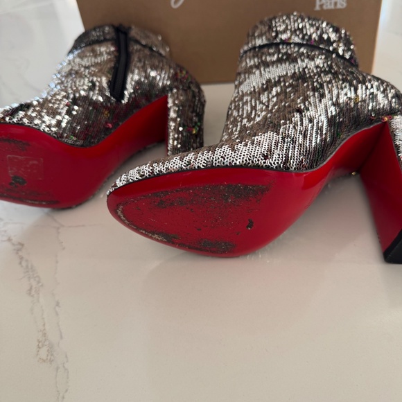 Christian Louboutin multi glitter half boots SHOW STOPPER - Picture 2 of 3